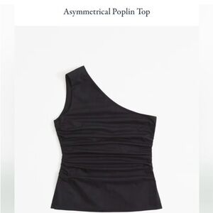Abercrombie & Fitch Black Asymmetrical Blouse